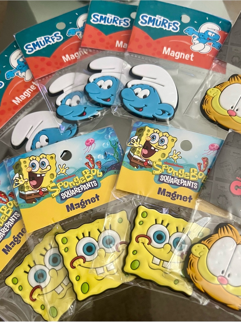 5X for $8SpongeBob Squarepants Yellow & Blue Character Magnets - Kids Accessorie